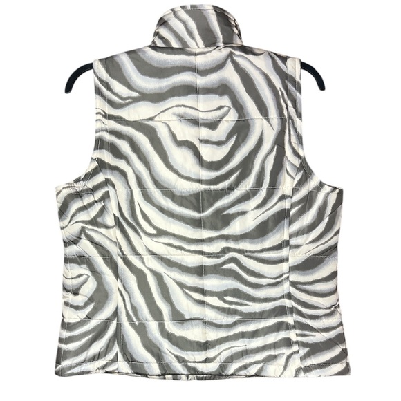 NEW Chaps Women's Puffer Vest Zebra Print Full Zip SEE OTHER LISTING!! - Picture 3 of 5